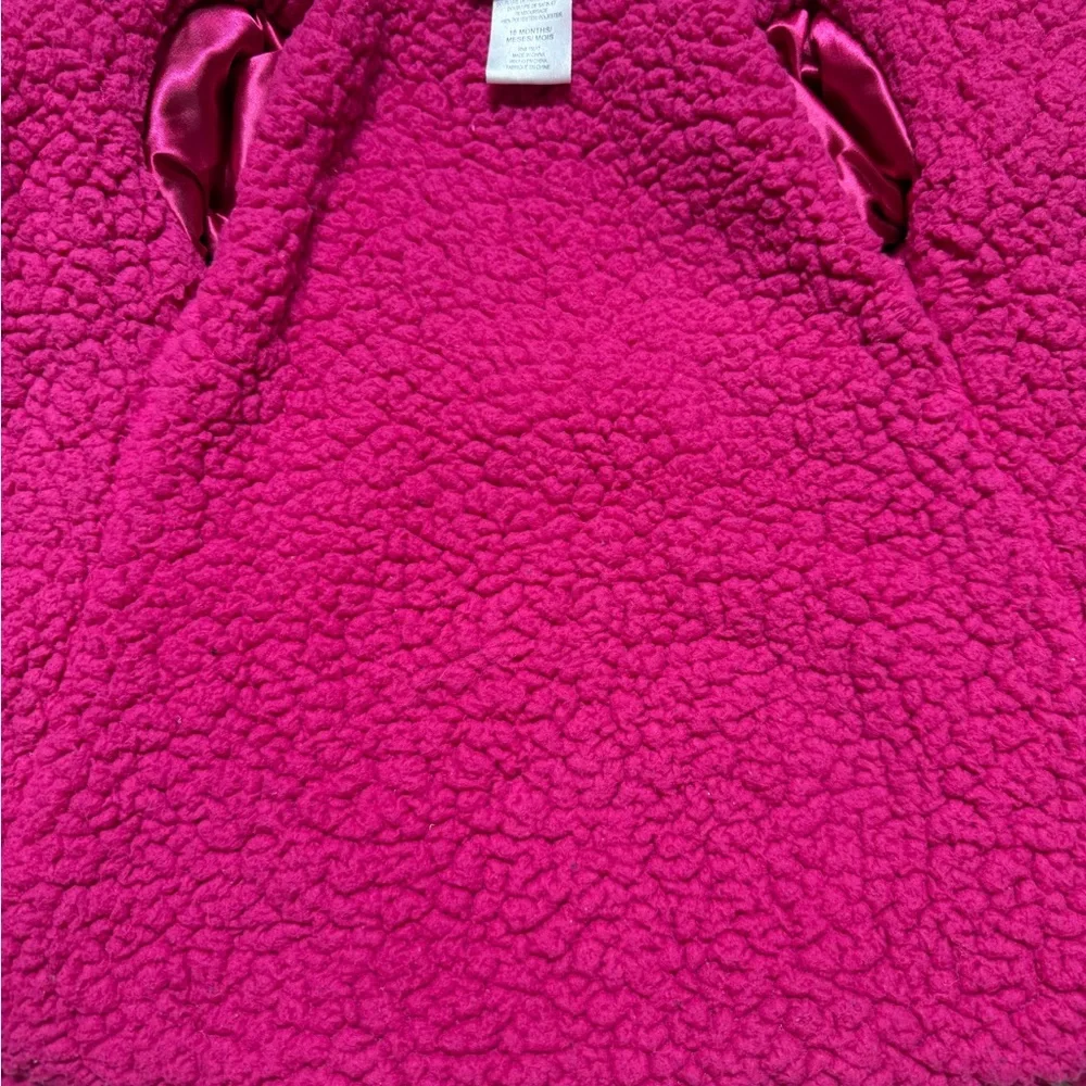 Penelope Mack | Toddler Baby Girl Fuchsia Polka Dot Jacket | 18M